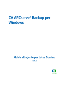Guida all`agente per Lotus Domino di CA ARCserve Backup per