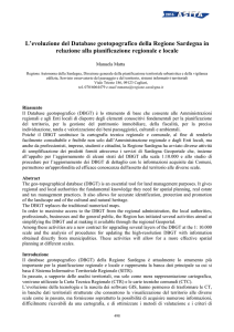 L`evoluzione del Database geotopografico della Regione