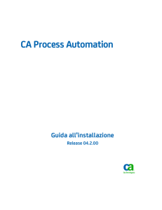 Guida all`installazione di CA Process Automation