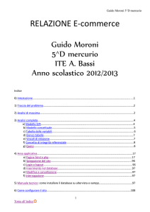 RELAZIONE E-commerce Guido Moroni 5^D