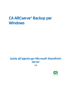 Guida all`agente per Microsoft SharePoint Server di CA ARCserve