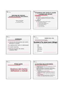 Gestione del rischio: definizioni e metodi