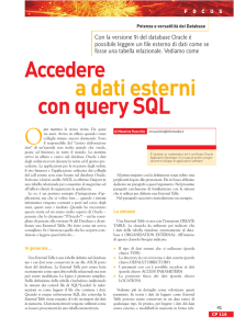 a dati esterni con query SQL - Oracle Italia by Massimo Ruocchio