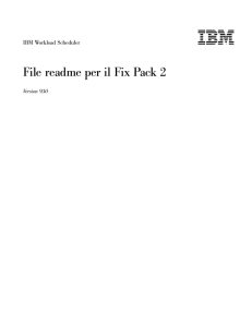 IBM Workload Scheduler: File readme per il Fix Pack 2