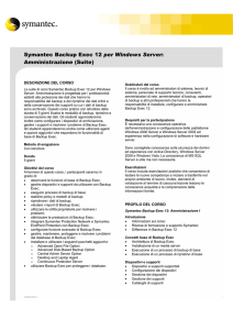 Symantec Backup Exec 12 per Windows Server: Amministrazione