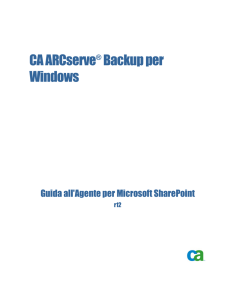 CA ARCserve Backup per Windows Guida all`Agente per Microsoft