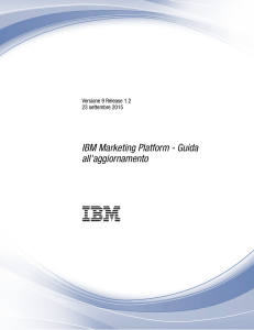 IBM Marketing Platform - Guida all`aggiornamento