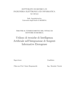 Utilizzo di tecniche di Intelligenza Artificiale nell`Integrazione di