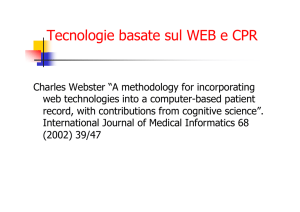 Tecnologie basate sul WEB e CPR - medinfo