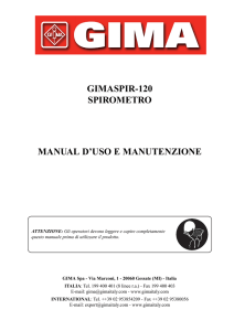 gimaspir-120 spirometro manual d`uso e manutenzione
