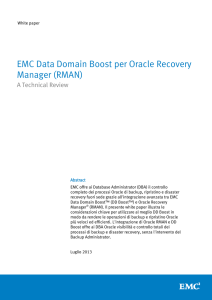 EMC Data Domain Boost for Oracle Recovery