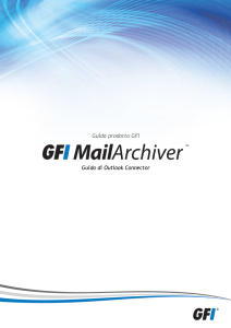 2 Utilizzo di GFI MailArchiver Outlook Connector
