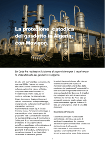 La protezione catodica del gasdotto in Algeria, con Movicon.