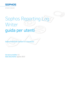 manuale utente di Sophos Reporting Log Writer