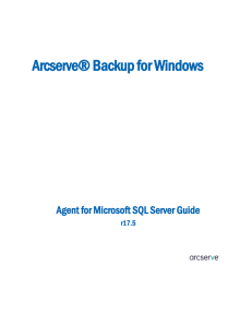 Agent for Microsoft SQL Server Guide