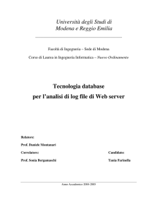 Tecnologia database per l`analisi di log file di Web server