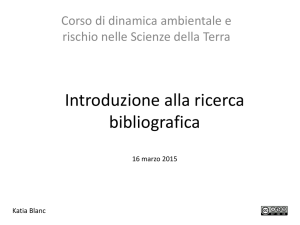 Seminario Introduzione alla ricerca bibliografica