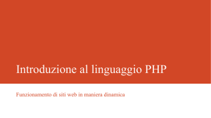 Introduzione al linguaggio PHP