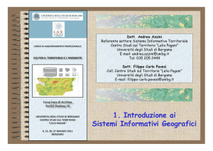 1. Introduzione ai GIS - Università degli studi di Bergamo