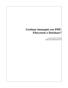 Gestione immagini con PHP: Filesystem o Database?