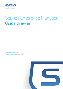 Sophos Enterprise Manager Guida di avvio