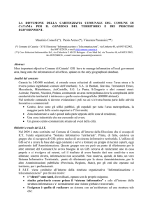 La diffusione della cartografia comunale del Comune di