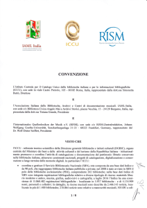 Convenzione tra ICCU, IAML-Italia e RISM