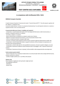 Le competenze nelle Certificazioni ECDL / AICA