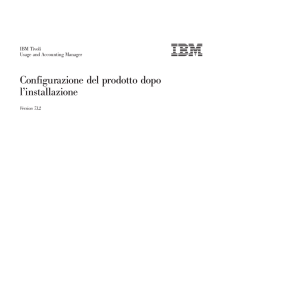 IBM Tivoli Usage and Accounting Manager: Configurazione