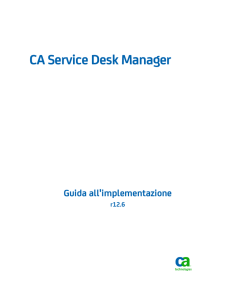 CA Service Desk Manager - Guida all`implementazione