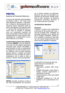Brochure PROTEL - Golem Software