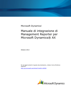 Manuale di integrazione di Management Reporter per Microsoft