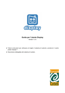 Guida per l`utente Display