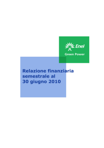 Relazione finanziaria semestrale al 30 giugno 2010