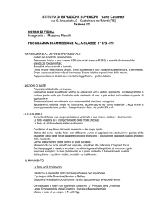 Programma Ammissione 2015-2016 - Cattaneo