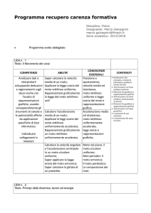 Programma recupero carenza formativa