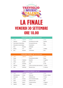 Finalisti 30 settembre 2016