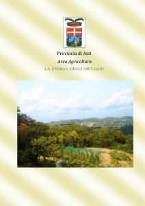 Provincia di Asti Area Agricoltura LA STORIA DEGLI ORTAGGI