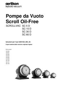 Pompe da Vuoto Scroll Oil-Free