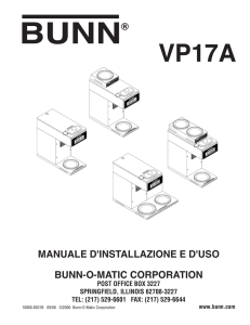 manuale d`installazione e d`uso bunn-o