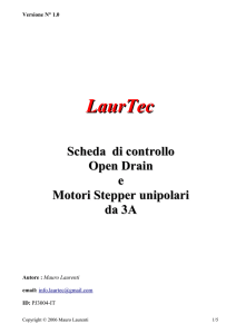 LaurTec Scheda di controllo Open Drain e Motori Stepper unipolari