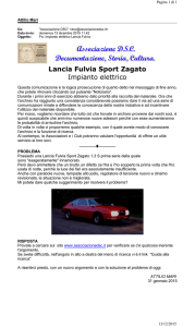 Lancia Fulvia Sport Zagato Impianto elettrico