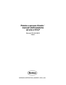 Pistolaa spruzzo Kinetix manuali elettrostatiche ad aria e KVLP