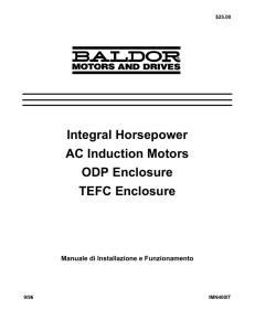 Integral Horsepower AC Induction Motors ODP