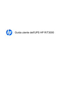 Guida utente dell`UPS HP R/T3000