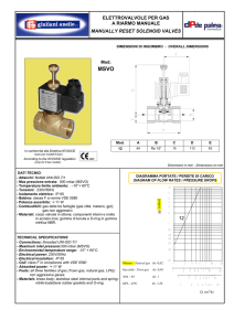elettrovalvole per gas a riarmo manuale manually reset solenoid