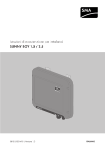 Istruzioni di manutenzione per installatori - SUNNY BOY 1.5