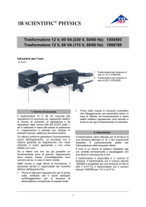 Trasformatore 12 V, 60 VA (230 V, 50/60 Hz) 1000593