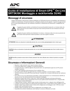 Guida di installazione di Smart-UPS ™ On-Line SRT5K/6K