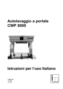 Autolavaggio a portale CWP 8000 Istruzioni per l`uso Italiano